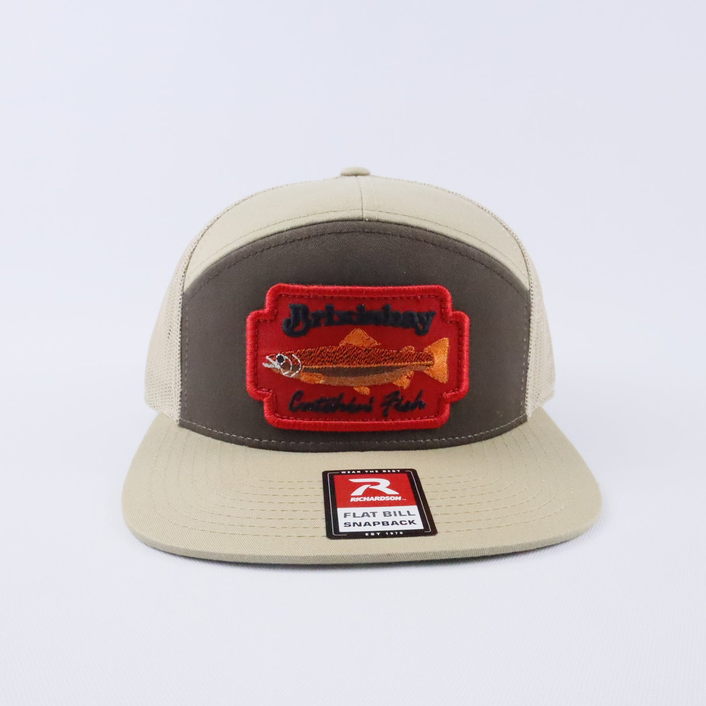 Catchin' Fish Brown/ Khaki 7 Panel