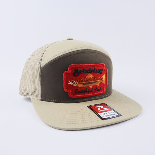 Catchin' Fish Brown/ Khaki 7 Panel