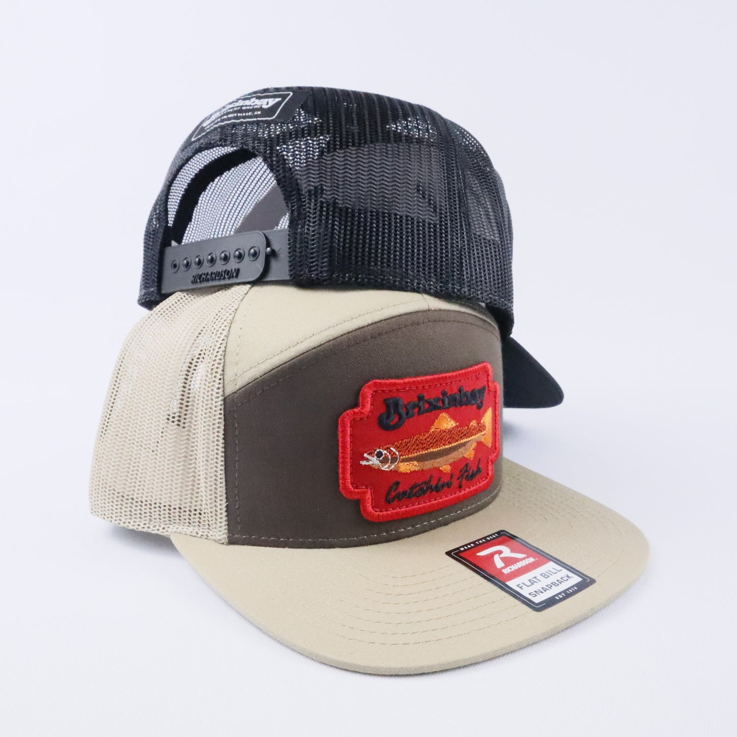 Catchin' Fish Brown/ Khaki 7 Panel