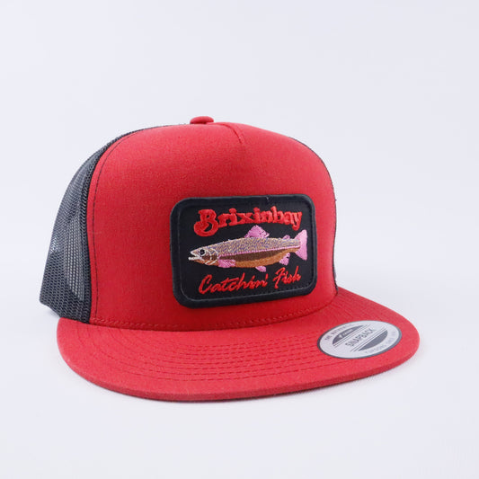 Catchin Fish Red/ Black 5 panel