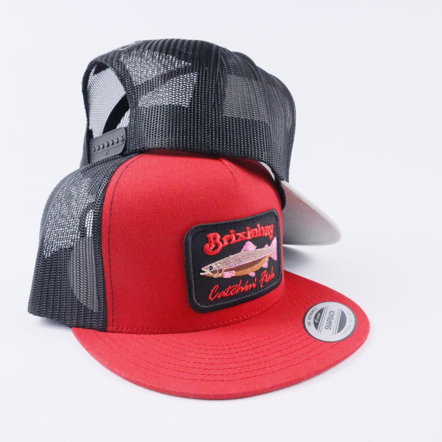 Catchin Fish Red/ Black 5 panel