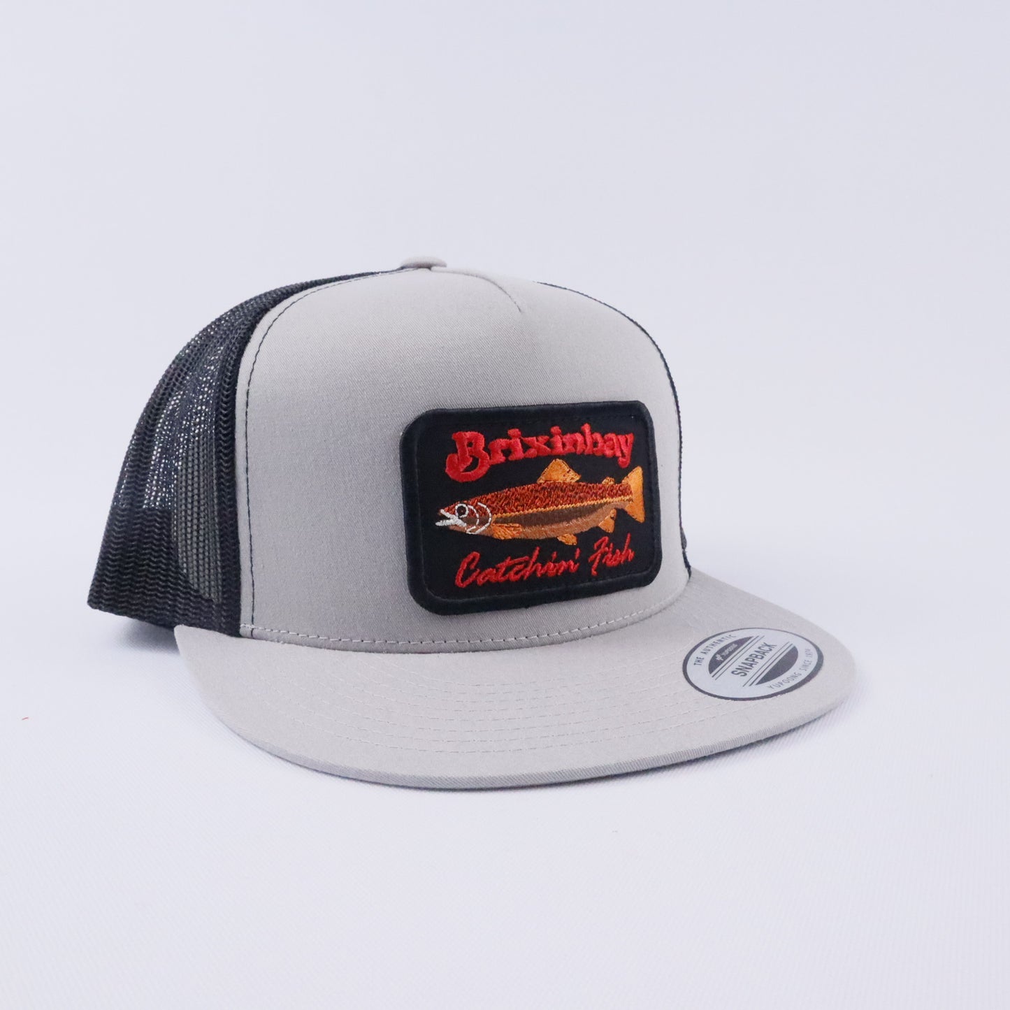 Catchin' Fish Silver Grey/ Black 5 Panel