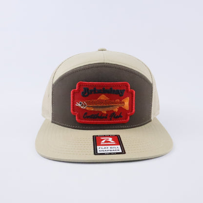 Catchin' Fish Brown/ Khaki 7 Panel