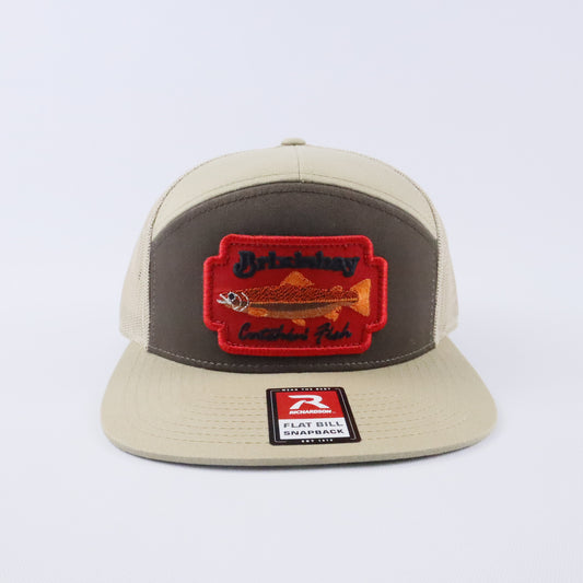 Catchin' Fish Brown/ Khaki 7 Panel