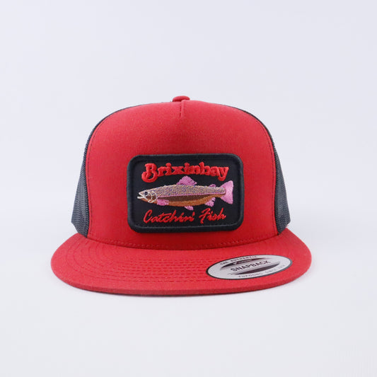 Catchin Fish Red/ Black 5 panel