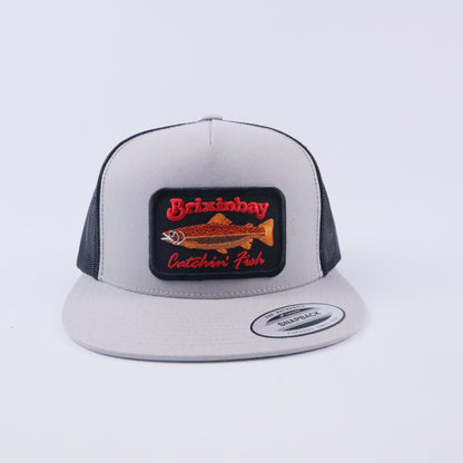 Catchin' Fish Silver Grey/ Black 5 Panel