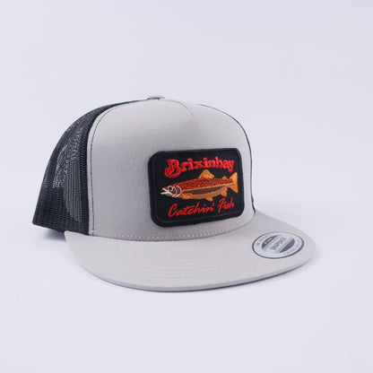 Catchin' Fish Silver Grey/ Black 5 Panel