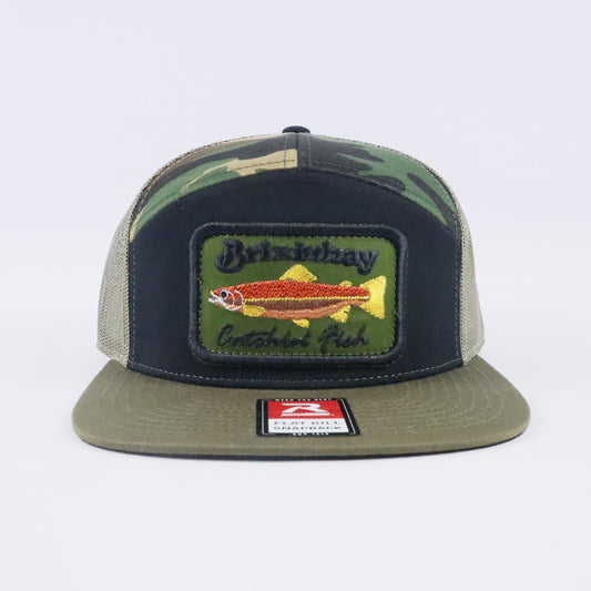 Catchin' Fish Camo/ Loden 7 Panel