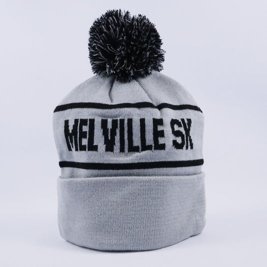 KNIT POM-POM CUFFED BEANIE