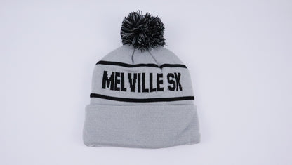KNIT POM-POM CUFFED BEANIE