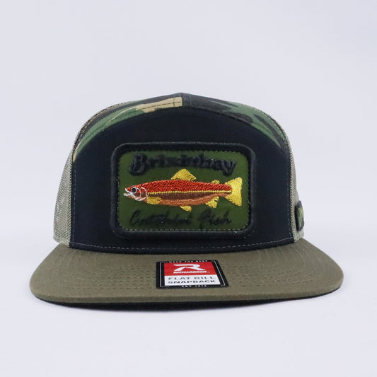 Catchin' Fish Camo/ Loden 7 Panel