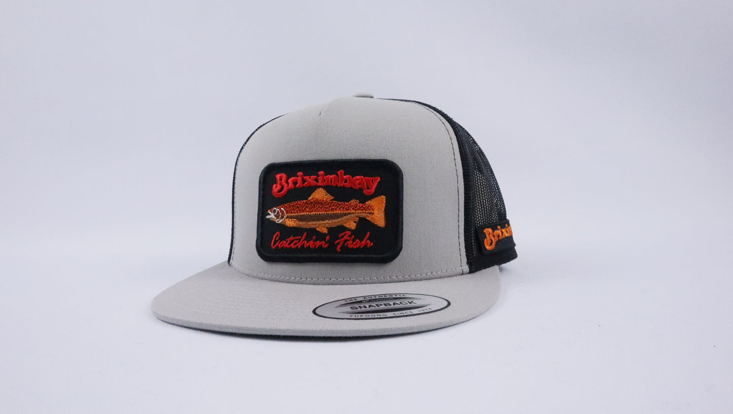 Catchin' Fish Silver Grey/ Black 5 Panel